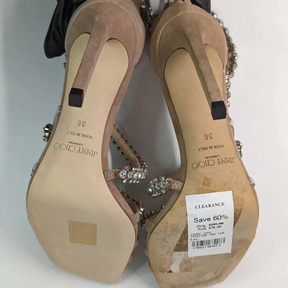 Jimmy Choo Women's Josefine 100 Crystal Heel Sandal Size 36 MSRP $2,195 **READ** - Picture 10 of 12